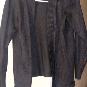 Elegant Black Open Cardigan